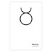 Wall Poster Taurus - minimalist black and white composition with date and zodiac sign 117055