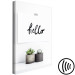 Canvas Print Scandinavian details - succulents on the shelf and a ‘’hello’’ sign 117455 additionalThumb 6