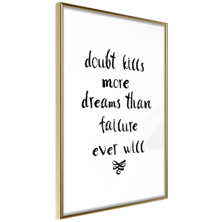 Poster Doubts and Dreams - black and white simple composition with texts 117555 additionalImage 6