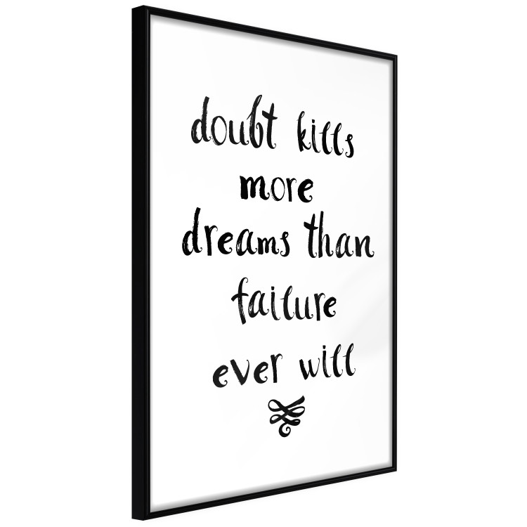 Poster Doubts and Dreams - black and white simple composition with texts 117555 additionalImage 10