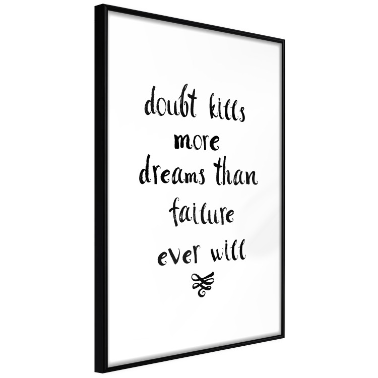 Poster Doubts and Dreams - black and white simple composition with texts 117555 additionalImage 11