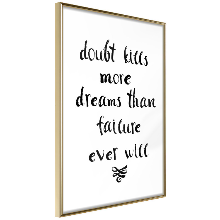 Poster Doubts and Dreams - black and white simple composition with texts 117555 additionalImage 12