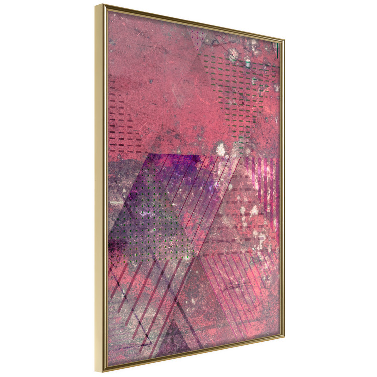 Poster Crimson Abstraction - geometric composition with a touch of pink 118255 additionalImage 4