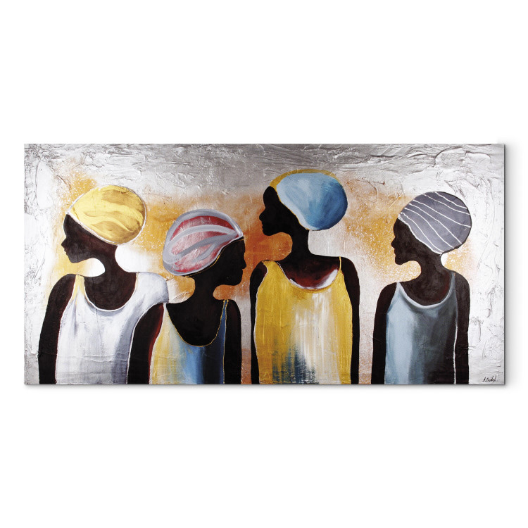 Canvas Art of African Women (1-part) - Hand-Painted Figures 118355 additionalImage 7
