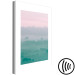 Canvas Fog in the morning - a pastel, romantic landscape in roses and greens 119155 additionalThumb 6