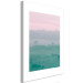Canvas Fog in the morning - a pastel, romantic landscape in roses and greens 119155 additionalThumb 2