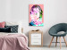 Canvas Neon Madonna - colorful portrait of a woman with a botanical design 122355 additionalThumb 3
