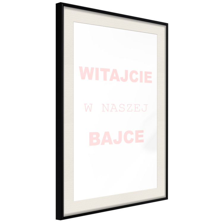 Wall Poster Welcome to Our Fairy Tale - pink Polish texts on a white background 122855 additionalImage 3