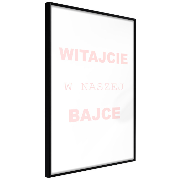 Wall Poster Welcome to Our Fairy Tale - pink Polish texts on a white background 122855 additionalImage 12