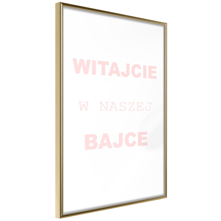 Wall Poster Welcome to Our Fairy Tale - pink Polish texts on a white background 122855 additionalImage 14
