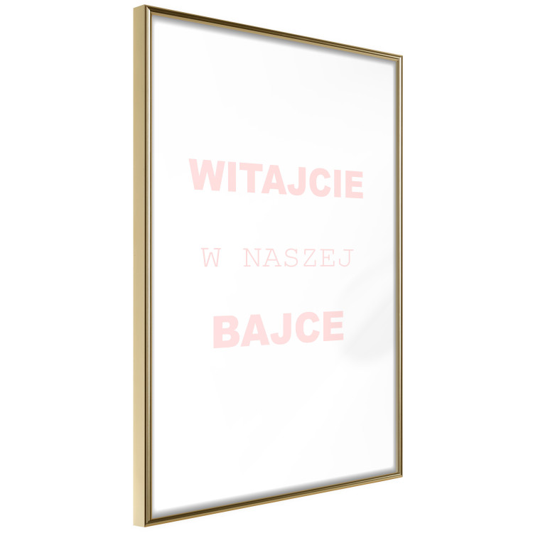 Wall Poster Welcome to Our Fairy Tale - pink Polish texts on a white background 122855 additionalImage 8