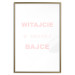 Wall Poster Welcome to Our Fairy Tale - pink Polish texts on a white background 122855 additionalThumb 14