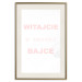 Wall Poster Welcome to Our Fairy Tale - pink Polish texts on a white background 122855 additionalThumb 20