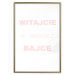 Wall Poster Welcome to Our Fairy Tale - pink Polish texts on a white background 122855 additionalThumb 27