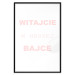Wall Poster Welcome to Our Fairy Tale - pink Polish texts on a white background 122855 additionalThumb 18