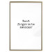 Poster Don't Forget to Be Awesome! - black English texts on a white background 122955 additionalThumb 20