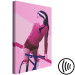 Canvas Sporty Bike (1-part) - Woman's Silhouette on Pink Background 123355 additionalThumb 6