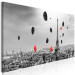 Canvas Print Paris panorama with balloons - black and white photo with Eiffel Tower 123955 additionalThumb 2