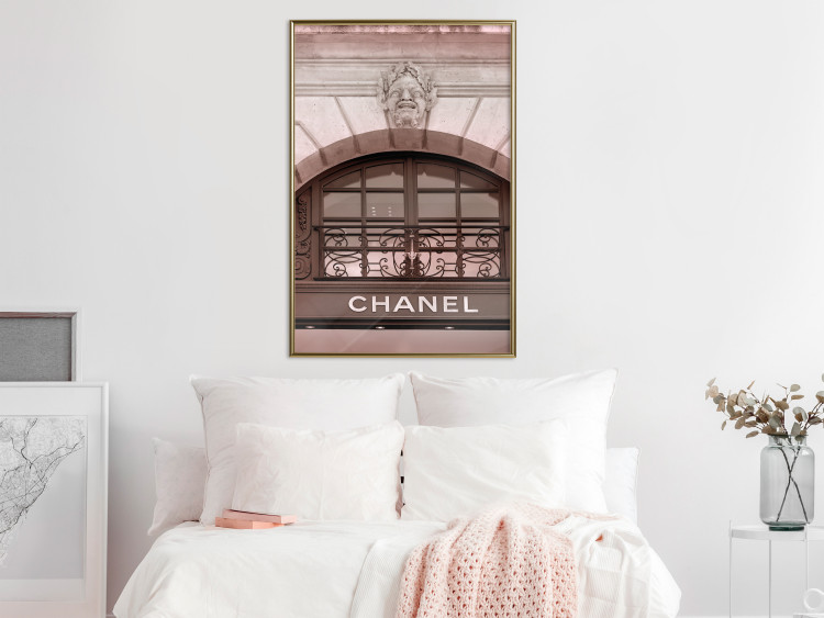 Wall Poster Chanel Boutique - building architecture with the fashion company's name and sculpture 125755 additionalImage 5