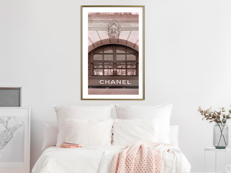 Wall Poster Chanel Boutique - building architecture with the fashion company's name and sculpture 125755 additionalImage 13