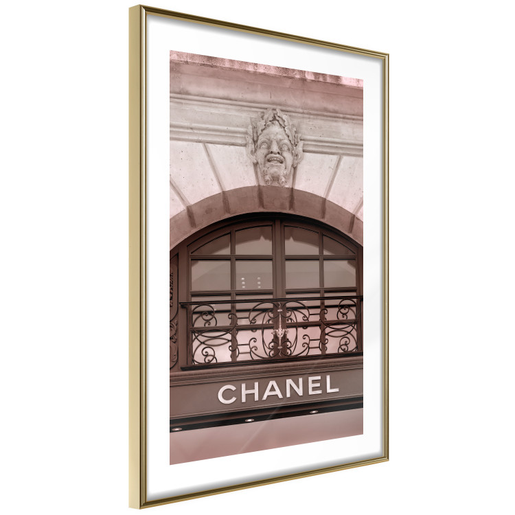 Wall Poster Chanel Boutique - building architecture with the fashion company's name and sculpture 125755 additionalImage 6