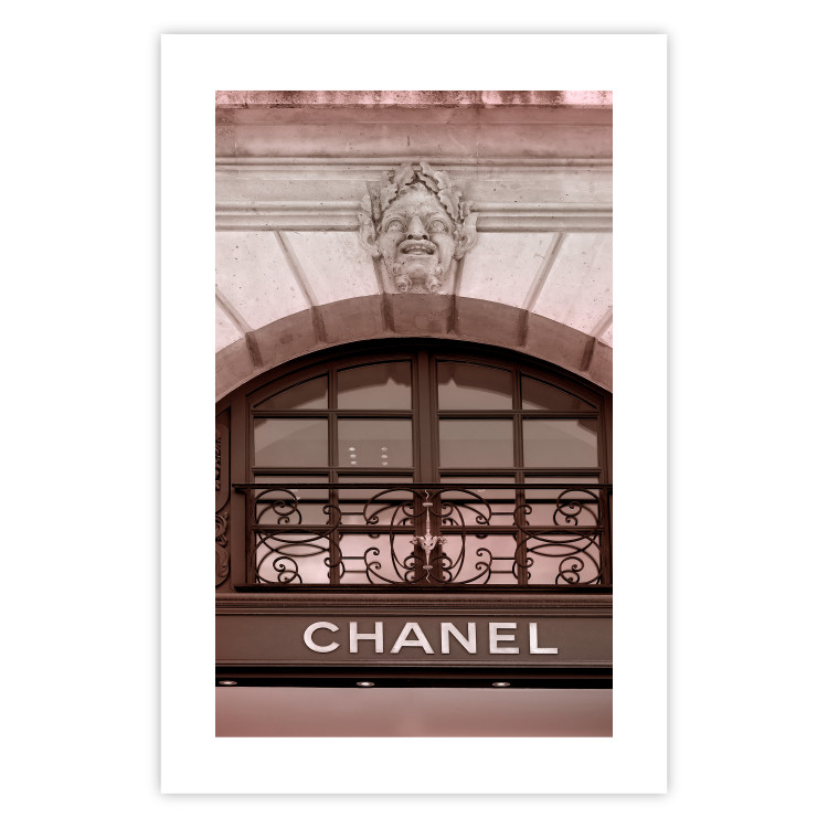 Wall Poster Chanel Boutique - building architecture with the fashion company's name and sculpture 125755 additionalImage 19
