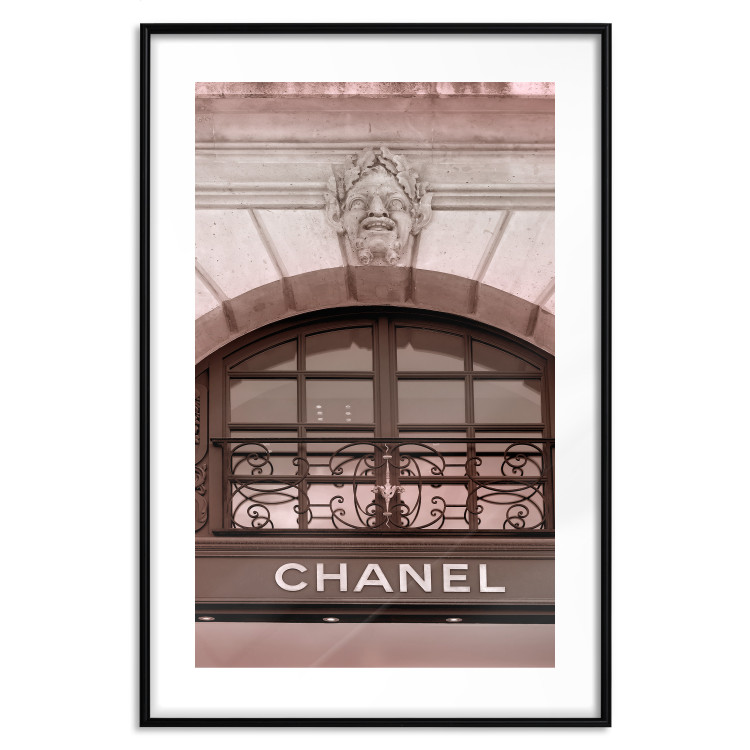Wall Poster Chanel Boutique - building architecture with the fashion company's name and sculpture 125755 additionalImage 15