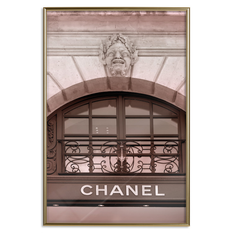 Wall Poster Chanel Boutique - building architecture with the fashion company's name and sculpture 125755 additionalImage 16