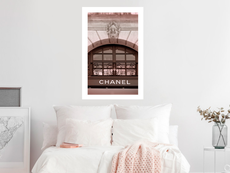 Wall Poster Chanel Boutique - building architecture with the fashion company's name and sculpture 125755 additionalImage 2