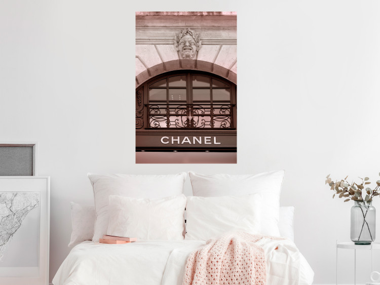 Wall Poster Chanel Boutique - building architecture with the fashion company's name and sculpture 125755 additionalImage 17