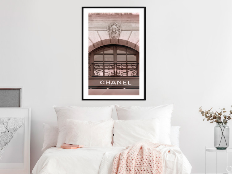 Wall Poster Chanel Boutique - building architecture with the fashion company's name and sculpture 125755 additionalImage 4