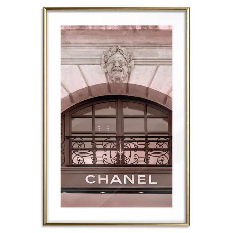 Wall Poster Chanel Boutique - building architecture with the fashion company's name and sculpture 125755 additionalImage 14