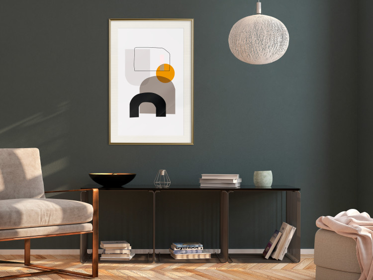 Wall Poster Primitive Man - abstract geometric figures on a light background 126655 additionalImage 22