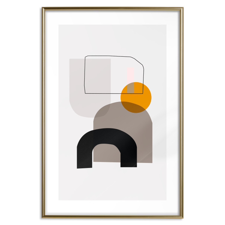 Wall Poster Primitive Man - abstract geometric figures on a light background 126655 additionalImage 14