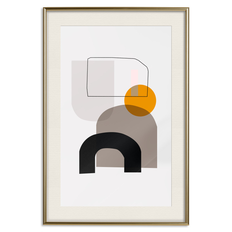 Wall Poster Primitive Man - abstract geometric figures on a light background 126655 additionalImage 20