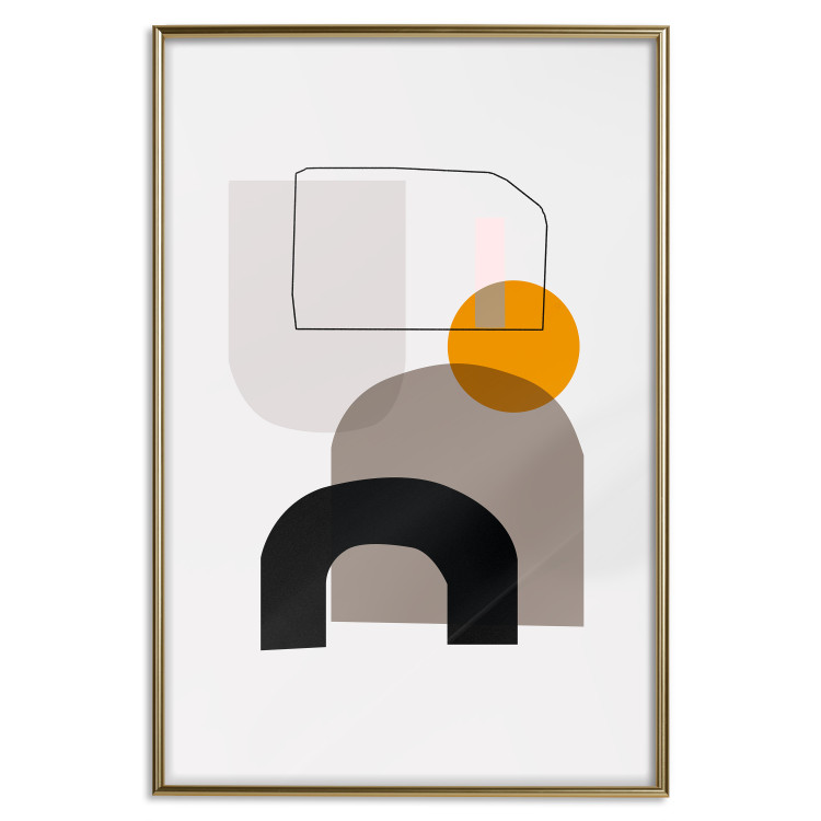 Wall Poster Primitive Man - abstract geometric figures on a light background 126655 additionalImage 21