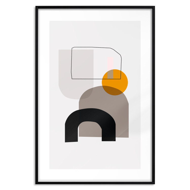 Wall Poster Primitive Man - abstract geometric figures on a light background 126655 additionalImage 15