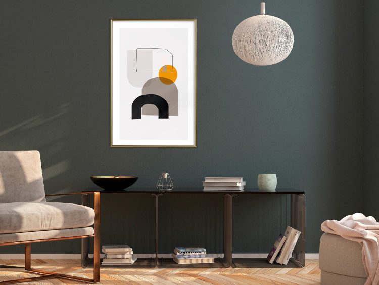 Wall Poster Primitive Man - abstract geometric figures on a light background 126655 additionalImage 13