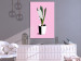 Canvas Art Print White hyacinth in black and white pot - composition on pink background 127255 additionalThumb 3