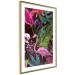 Wall Poster Land of Flamingos - abstract pink bird on a colorful background of plants 128755 additionalThumb 7
