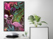 Wall Poster Land of Flamingos - abstract pink bird on a colorful background of plants 128755 additionalThumb 4