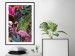 Wall Poster Land of Flamingos - abstract pink bird on a colorful background of plants 128755 additionalThumb 20