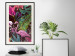 Wall Poster Land of Flamingos - abstract pink bird on a colorful background of plants 128755 additionalThumb 18