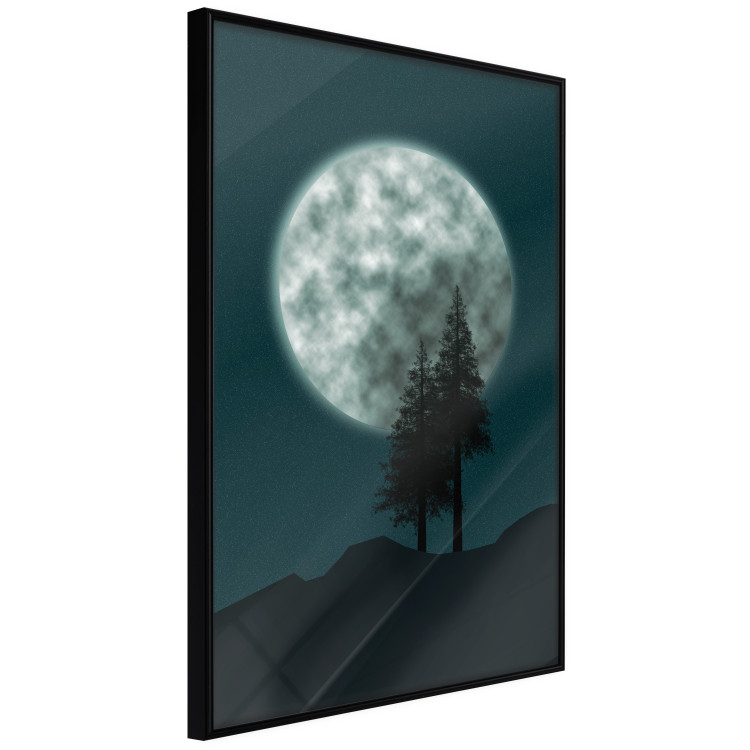 Wall Poster Beautiful Full Moon - sky and forest tree landscape against the night backdrop 129155 additionalImage 11