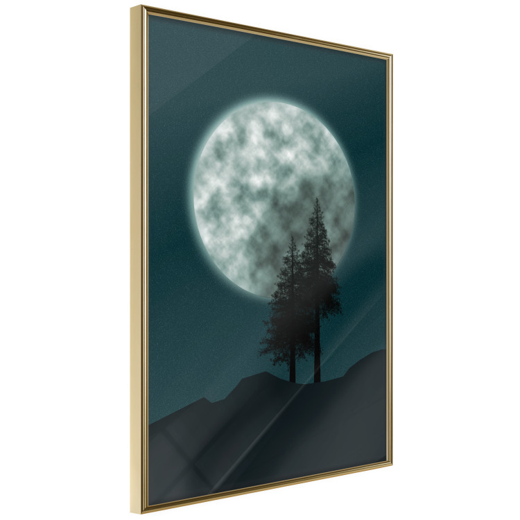 Wall Poster Beautiful Full Moon - sky and forest tree landscape against the night backdrop 129155 additionalImage 12