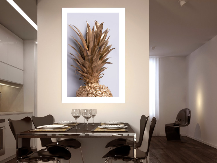 Poster Golden Fruit - summer composition with tropical plant on a uniform background 129355 additionalImage 3