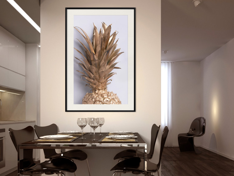 Poster Golden Fruit - summer composition with tropical plant on a uniform background 129355 additionalImage 24