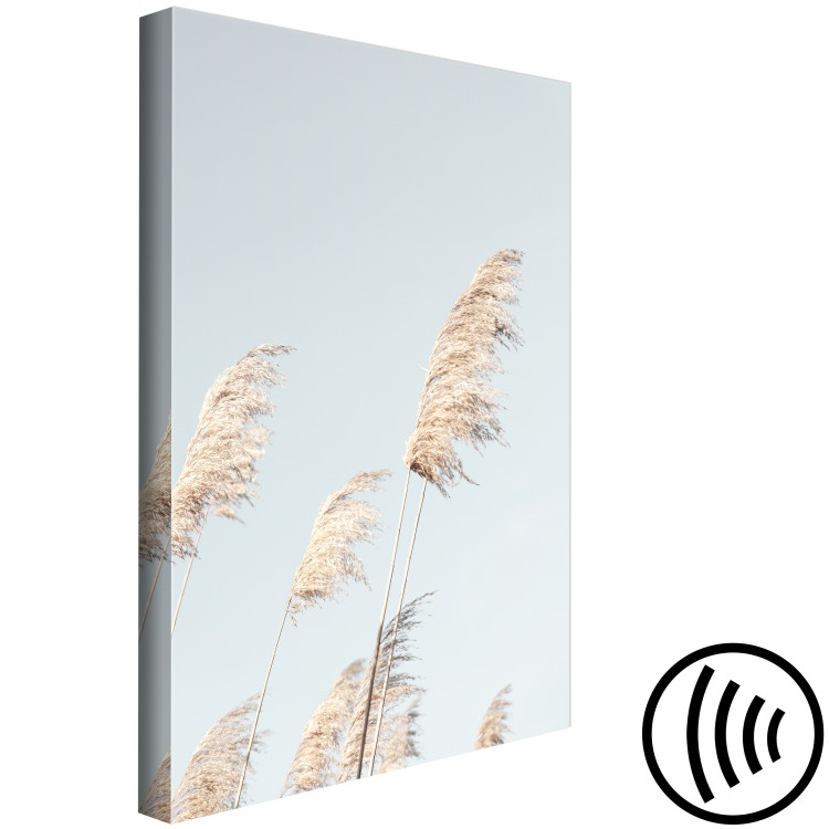 Canvas Art Print Feathered Ephemera (1-part) vertical - meadow landscape in boho style 129455 additionalImage 6