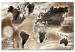 Canvas Art Print Desert Map (1-piece) Wide - abstract golden world map 129855