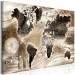 Canvas Art Print Desert Map (1-piece) Wide - abstract golden world map 129855 additionalThumb 2